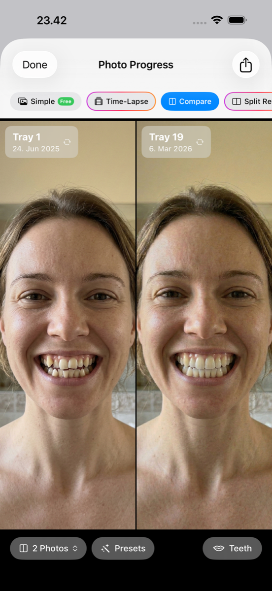 Side by side compare